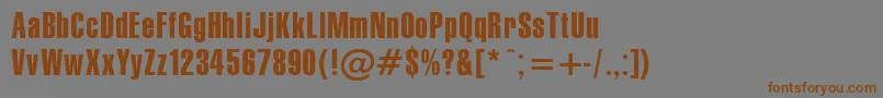 More about GymnasiacompressedPlain.001.001 Font GymnasiacompressedPlain.001.001 Font – Brown Fonts on Gray Background