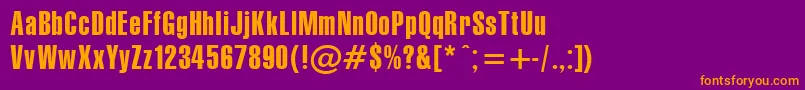 GymnasiacompressedPlain.001.001 Font – Orange Fonts on Purple Background