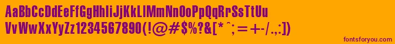 GymnasiacompressedPlain.001.001-Schriftart – Violette Schriften auf orangefarbenem Hintergrund