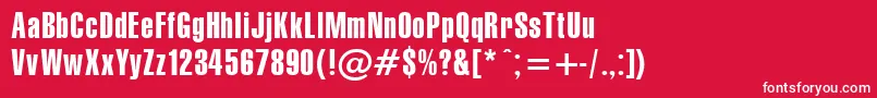 GymnasiacompressedPlain.001.001 Font – White Fonts on Red Background