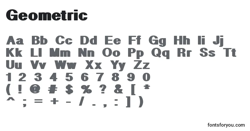 Geometricフォント–アルファベット、数字、特殊文字