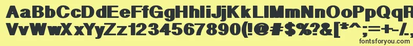 Geometric Font – Black Fonts on Yellow Background