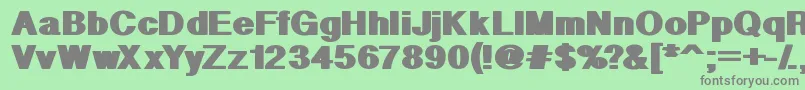 フォントGeometric – 緑の背景に灰色の文字