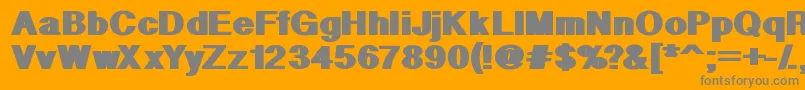 Geometric-Schriftart – Graue Schriften auf orangefarbenem Hintergrund