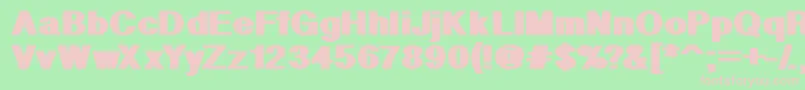 Geometric Font – Pink Fonts on Green Background