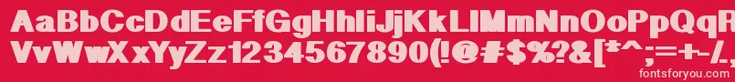 Geometric Font – Pink Fonts on Red Background