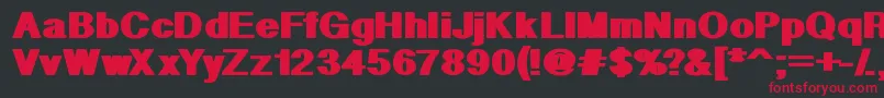 Geometric Font – Red Fonts on Black Background