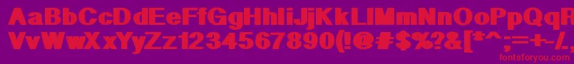 Geometric Font – Red Fonts on Purple Background