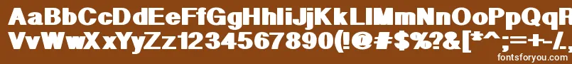 フォントGeometric – 茶色の背景に白い文字