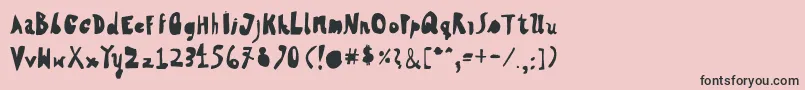 HvdSteinzeitFillin Font – Black Fonts on Pink Background