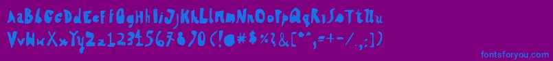 HvdSteinzeitFillin Font – Blue Fonts on Purple Background