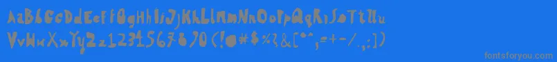 HvdSteinzeitFillin Font – Gray Fonts on Blue Background