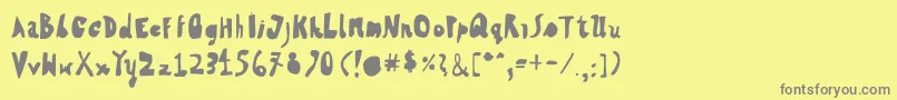 HvdSteinzeitFillin Font – Gray Fonts on Yellow Background