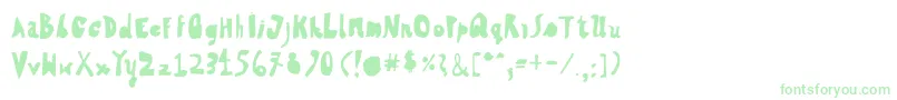 HvdSteinzeitFillin Font – Green Fonts on White Background