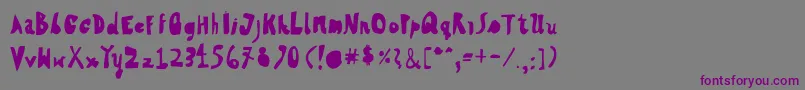 HvdSteinzeitFillin Font – Purple Fonts on Gray Background