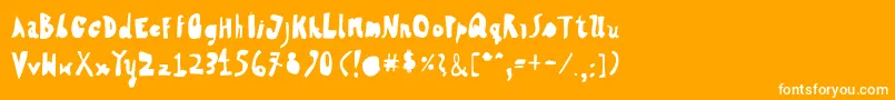 HvdSteinzeitFillin Font – White Fonts on Orange Background