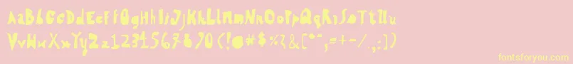 HvdSteinzeitFillin Font – Yellow Fonts on Pink Background