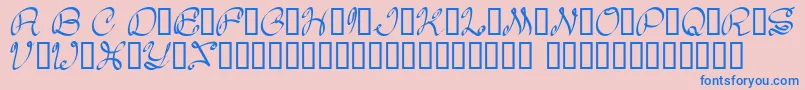 Daisy Font – Blue Fonts on Pink Background