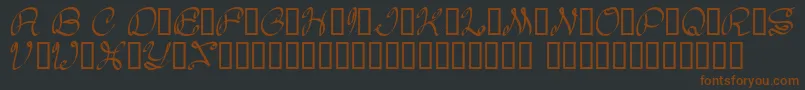 Daisy Font – Brown Fonts on Black Background