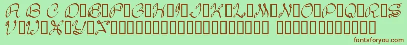 Daisy Font – Brown Fonts on Green Background