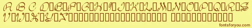 Daisy Font – Brown Fonts on Yellow Background