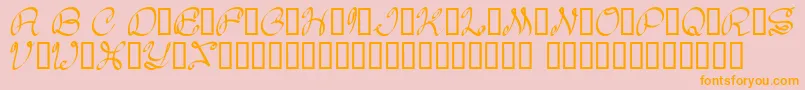 Daisy Font – Orange Fonts on Pink Background