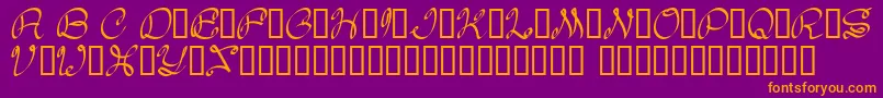 Daisy Font – Orange Fonts on Purple Background