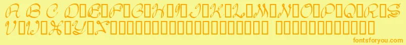 More about Daisy Font Daisy Font – Orange Fonts on Yellow Background