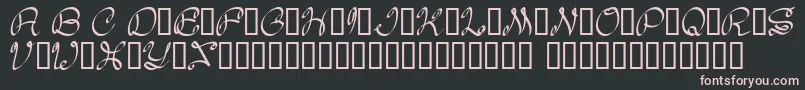 Daisy-Schriftart – Rosa Schriften auf schwarzem Hintergrund