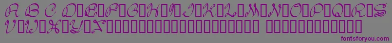 Daisy Font – Purple Fonts on Gray Background