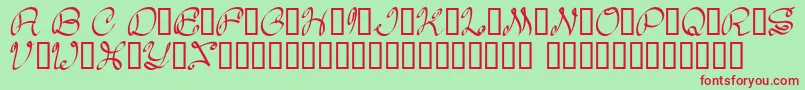 Daisy Font – Red Fonts on Green Background