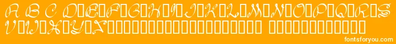 Шрифт Daisy – белые шрифты на оранжевом фоне