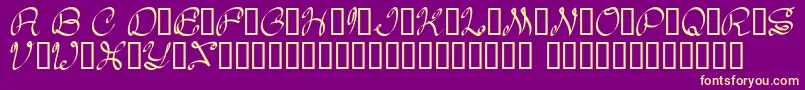 Daisy Font – Yellow Fonts on Purple Background