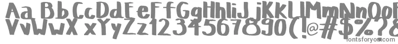 Czcionka TanaestelscripthandwrittenRegular – szare czcionki na białym tle