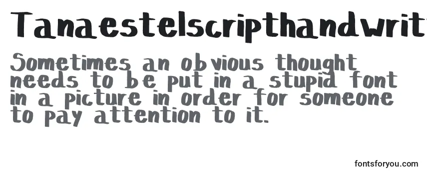 TanaestelscripthandwrittenRegular (19923) フォントのレビュー