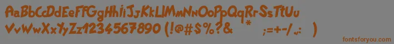 PatPacool Font – Brown Fonts on Gray Background