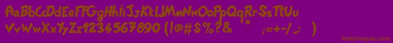 PatPacool Font – Brown Fonts on Purple Background