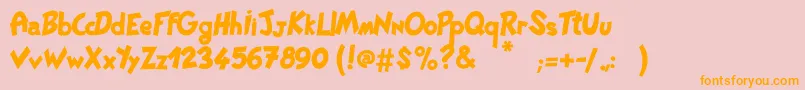 PatPacool Font – Orange Fonts on Pink Background