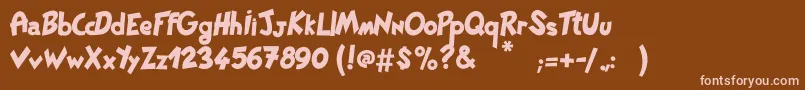 PatPacool Font – Pink Fonts on Brown Background