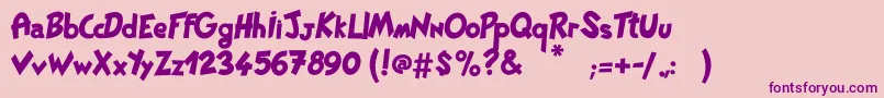 PatPacool Font – Purple Fonts on Pink Background