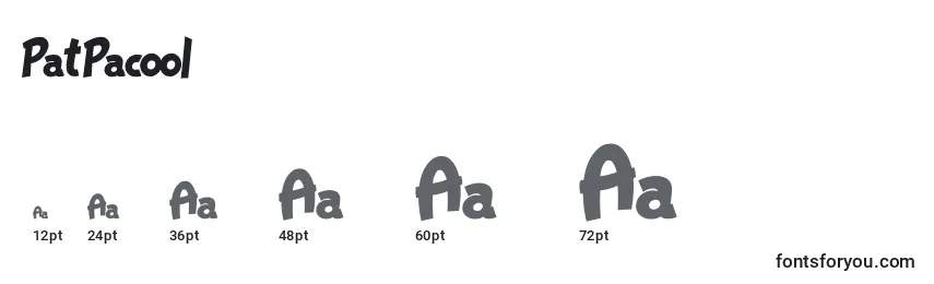 PatPacool Font Sizes