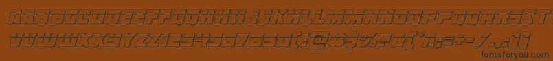 Libertylegion3Dlaserital Font – Black Fonts on Brown Background