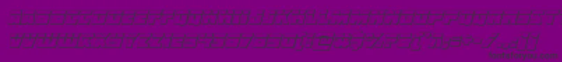Libertylegion3Dlaserital-fontti – mustat fontit violetilla taustalla