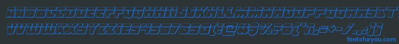 Libertylegion3Dlaserital Font – Blue Fonts on Black Background