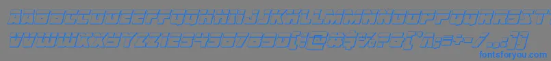 Libertylegion3Dlaserital-Schriftart – Blaue Schriften auf grauem Hintergrund