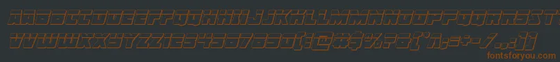 Libertylegion3Dlaserital Font – Brown Fonts on Black Background