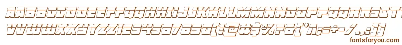 Libertylegion3Dlaserital Font – Brown Fonts on White Background