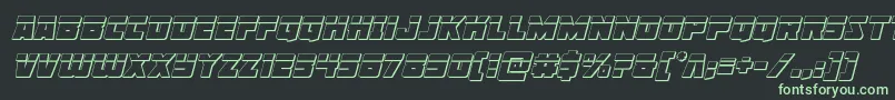 Libertylegion3Dlaserital Font – Green Fonts on Black Background