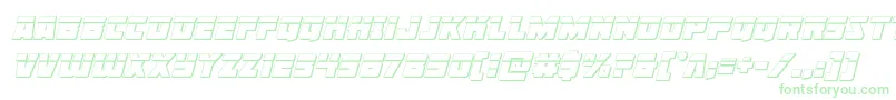 Libertylegion3Dlaserital Font – Green Fonts on White Background