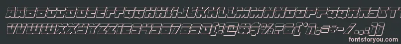 Libertylegion3Dlaserital Font – Pink Fonts on Black Background